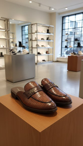 Christn Dir Lizard-Embossed Leather Mules loafers